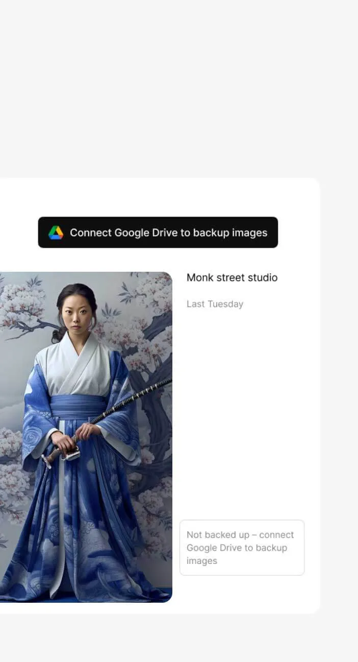 Image showing an example of using a Google Drive connected app