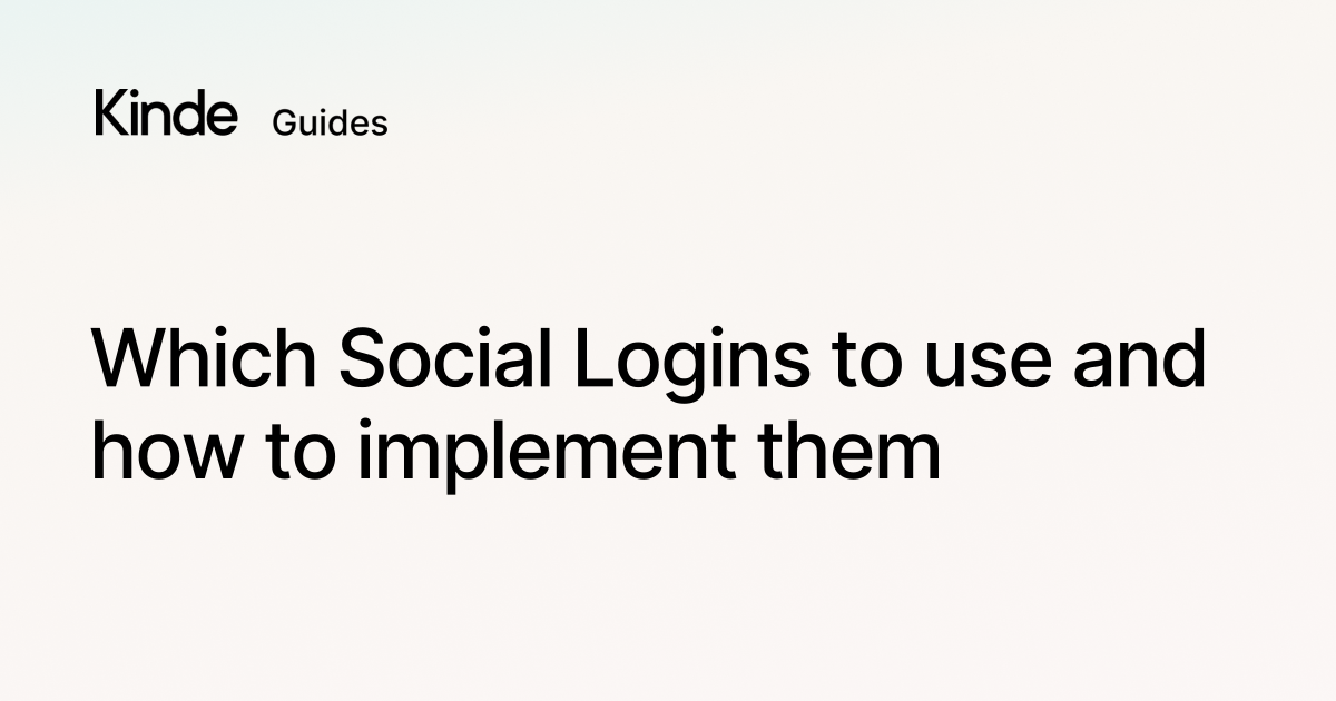Social logins in 5 minutes or less